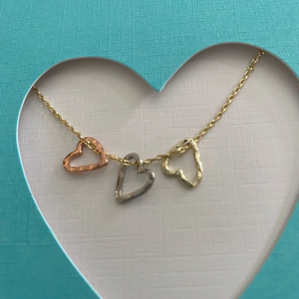 “Congrats” Card with 3 Hearts Necklace